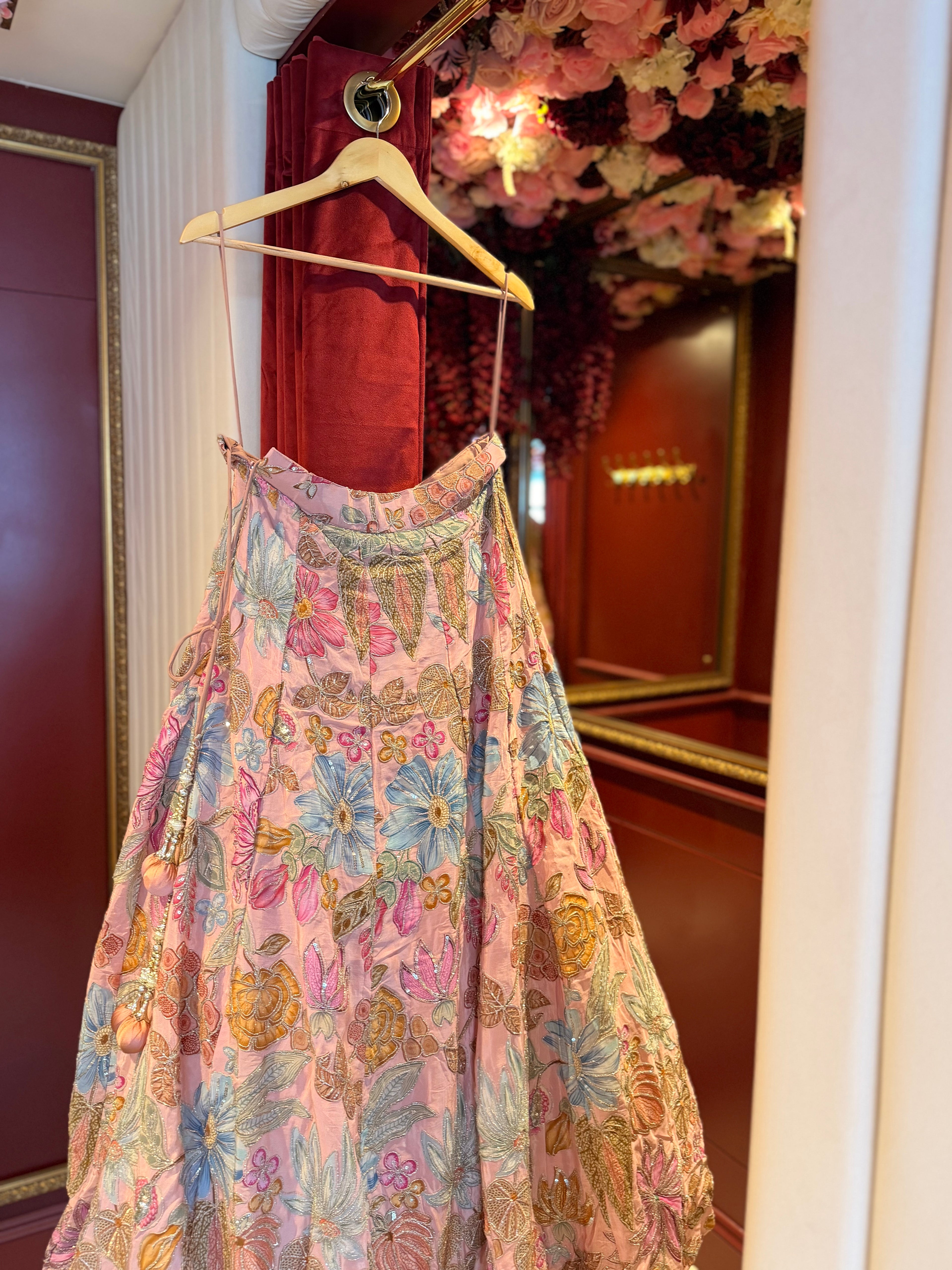 BABY PINK FLORAL LEHENGA