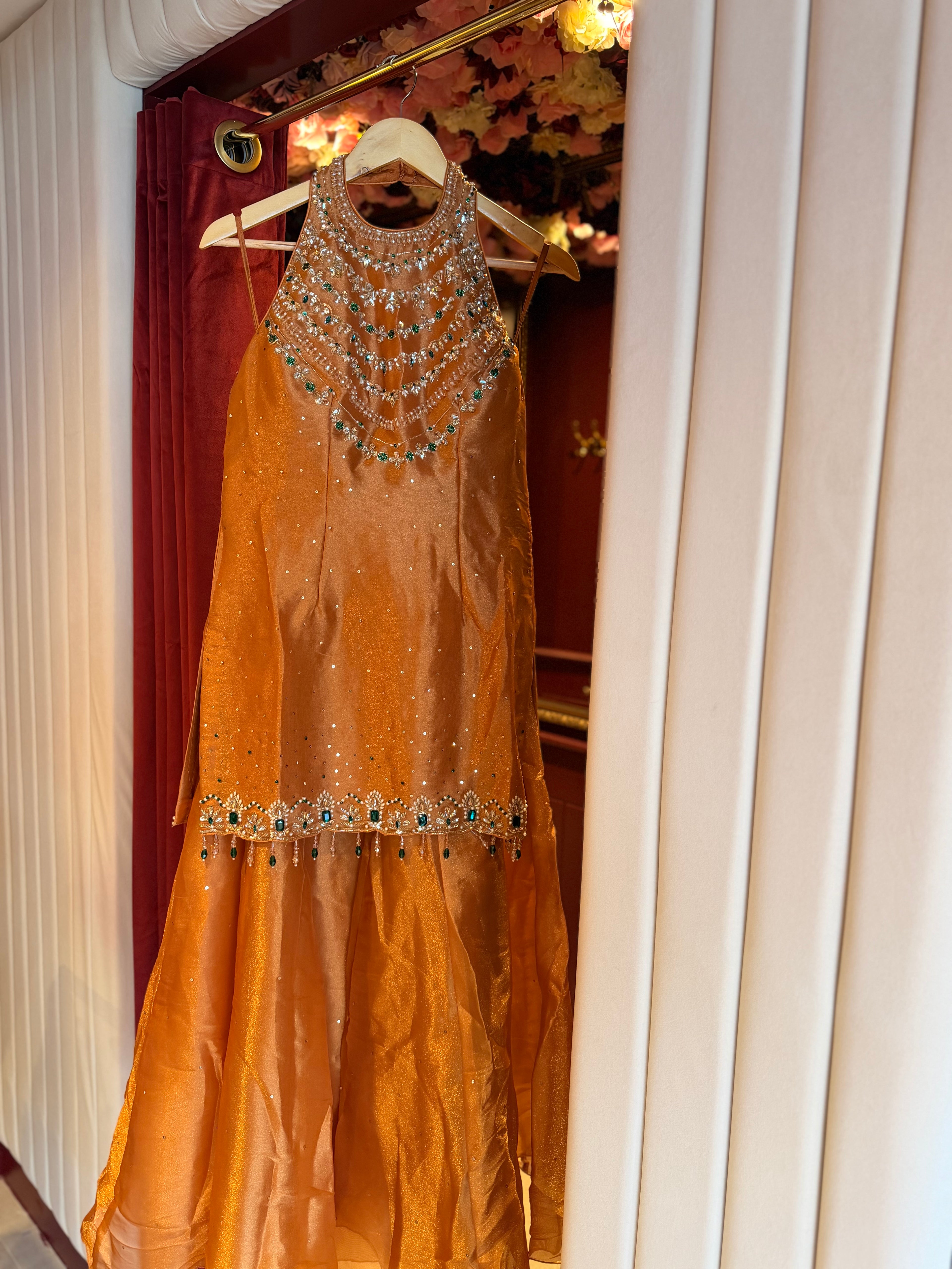 HALTERNECK SHARARA SUIT