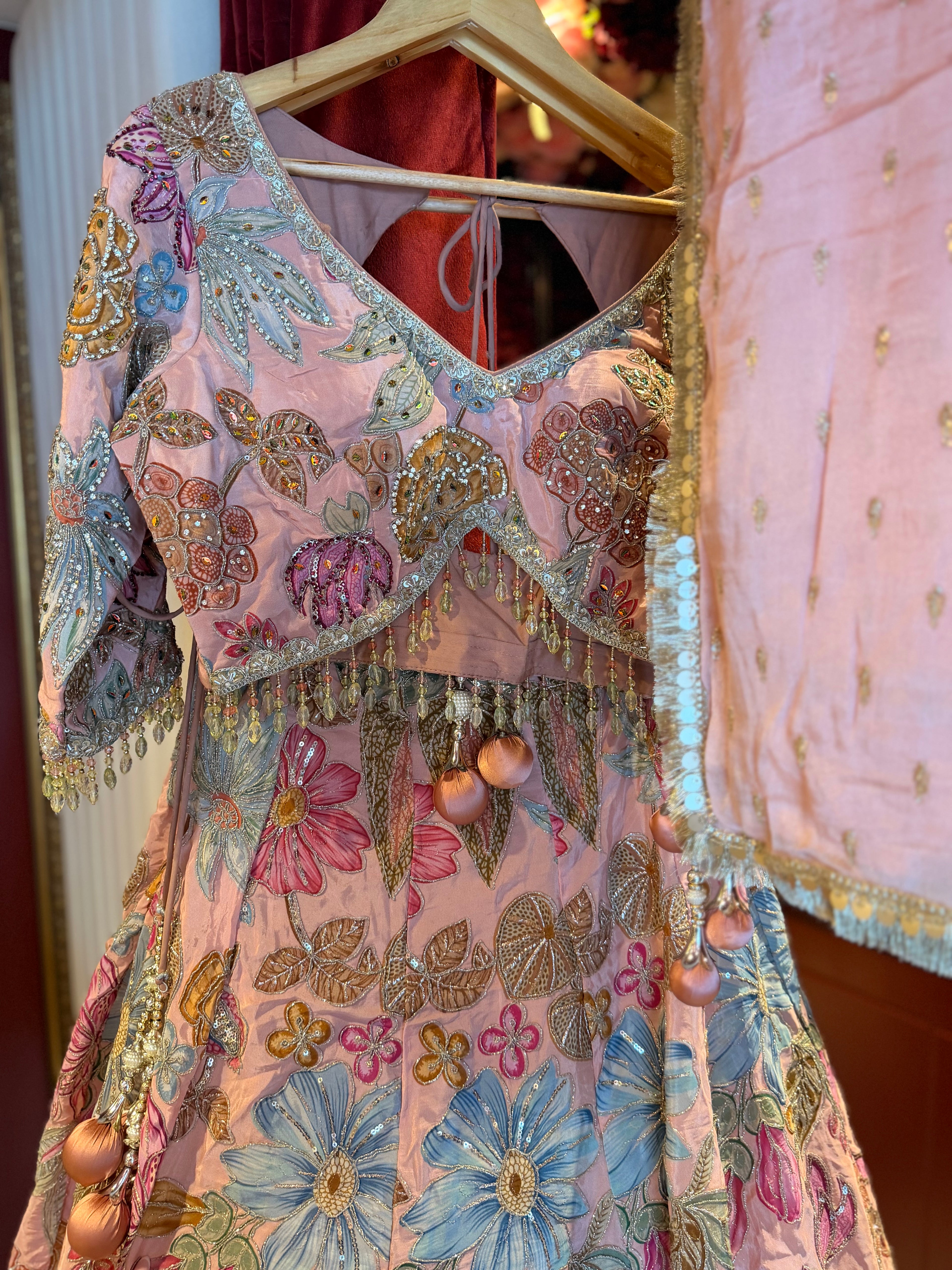 BABY PINK FLORAL LEHENGA